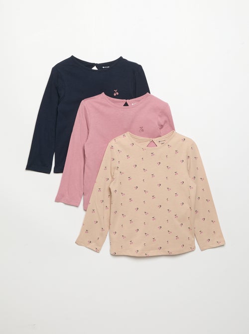 Set van 3 T-shirts met lange mouwen - Kiabi