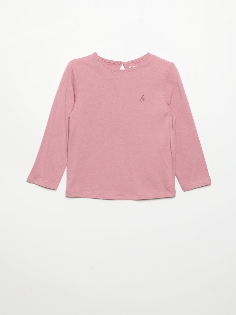 Set van 3 T-shirts met lange mouwen Rose - Kiabi