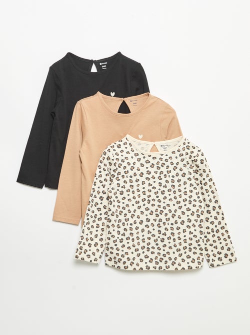 Set van 3 T-shirts met lange mouwen - Kiabi