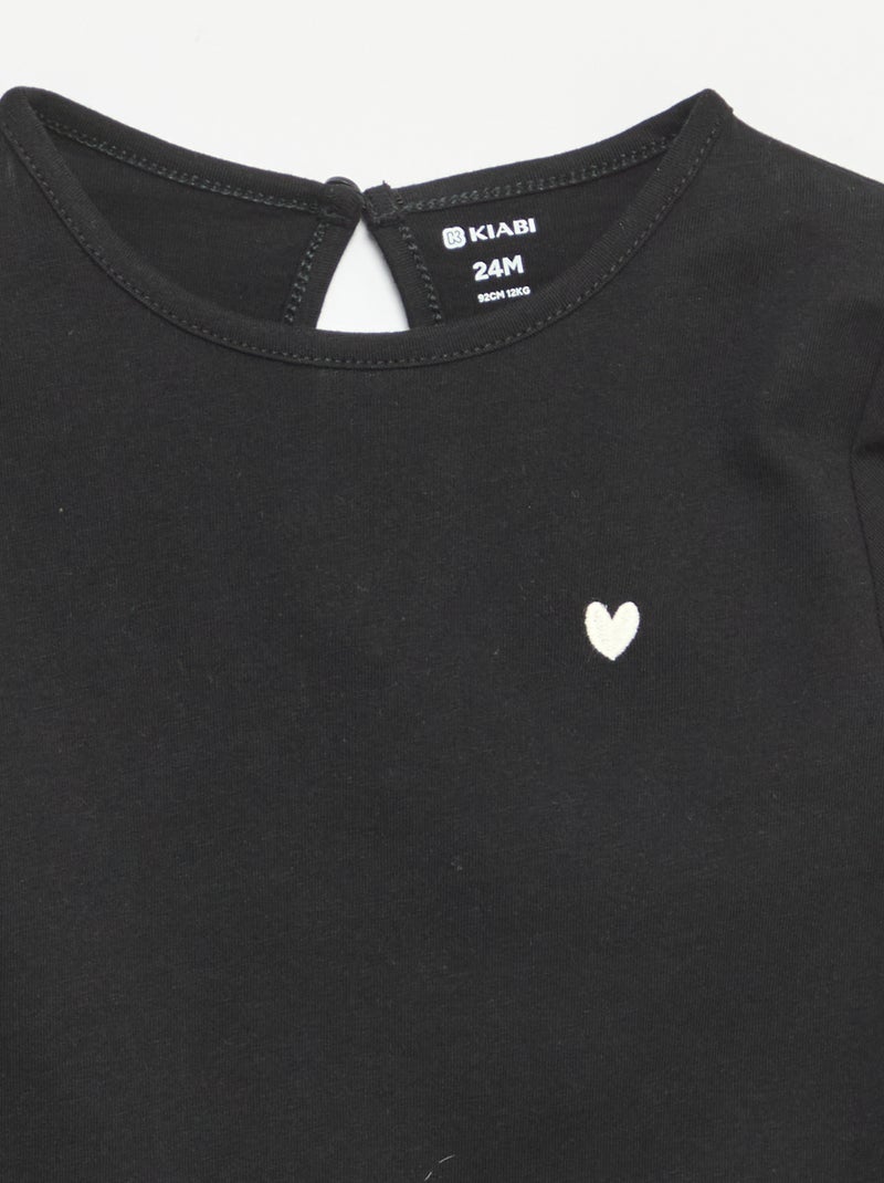 Set van 3 T-shirts met lange mouwen Wit - Kiabi