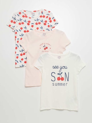 Set van 3 T-shirts met print