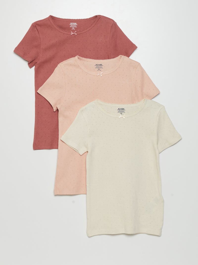 Set van 3 T-shirts ROSE - Kiabi