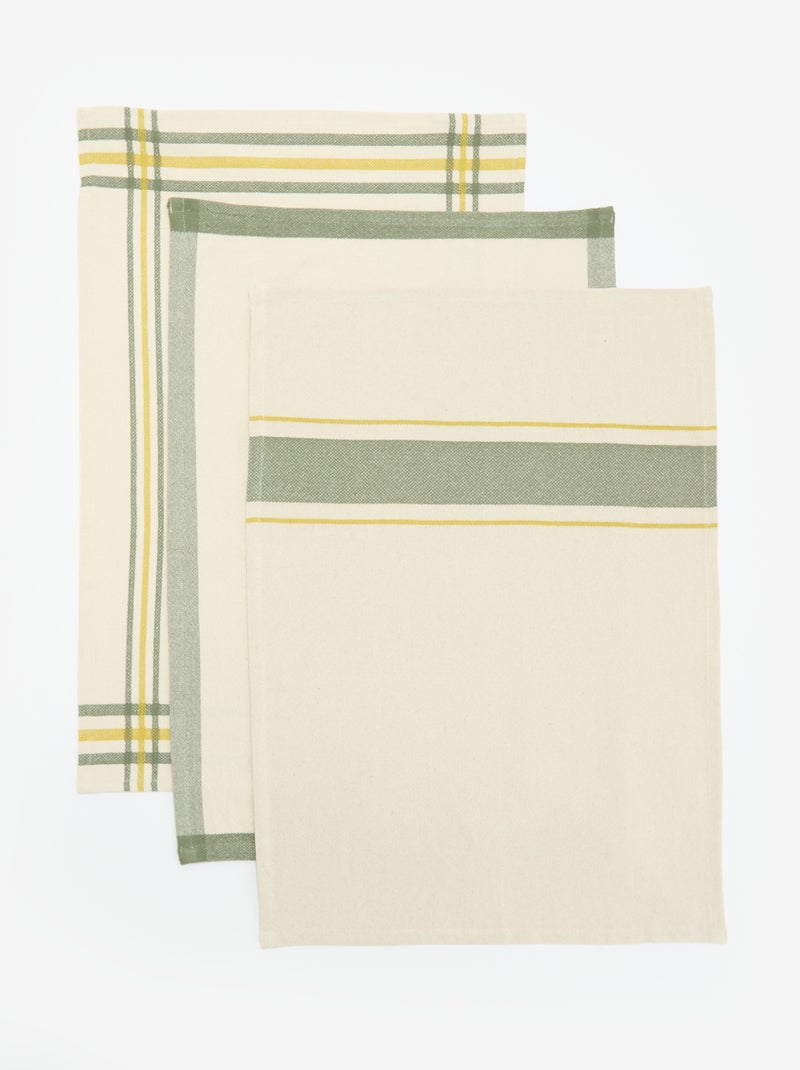 Set van 3 theedoeken Groen - Kiabi