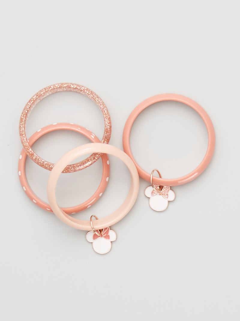 Set van 4 armbanden 'Minnie Mouse' roze - Kiabi