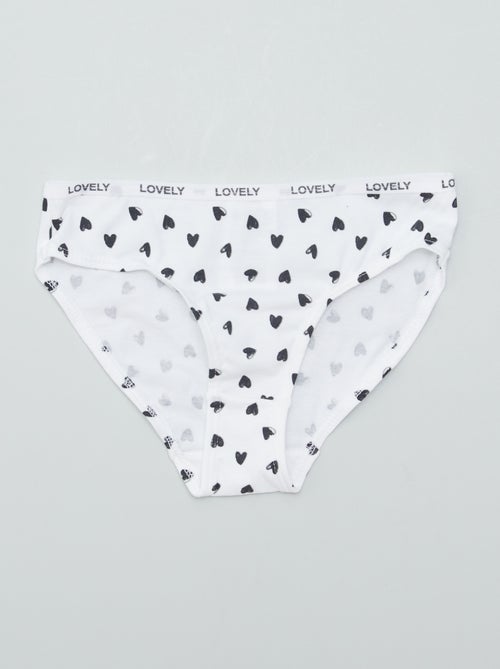 Set van 4 bedrukte slips - Kiabi