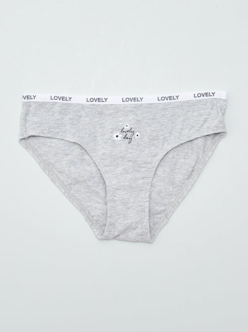 Set van 4 bedrukte slips - Kiabi