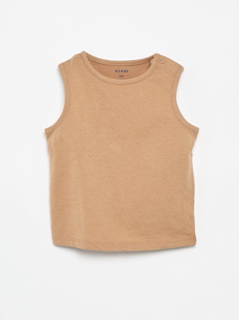 Set van 4 effen hemdjes Wit - Kiabi