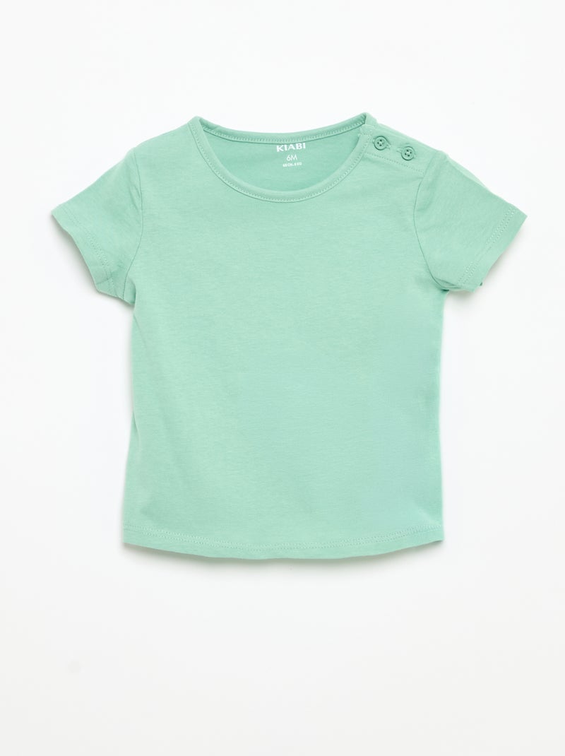 Set van 4 effen T-shirts Wit - Kiabi