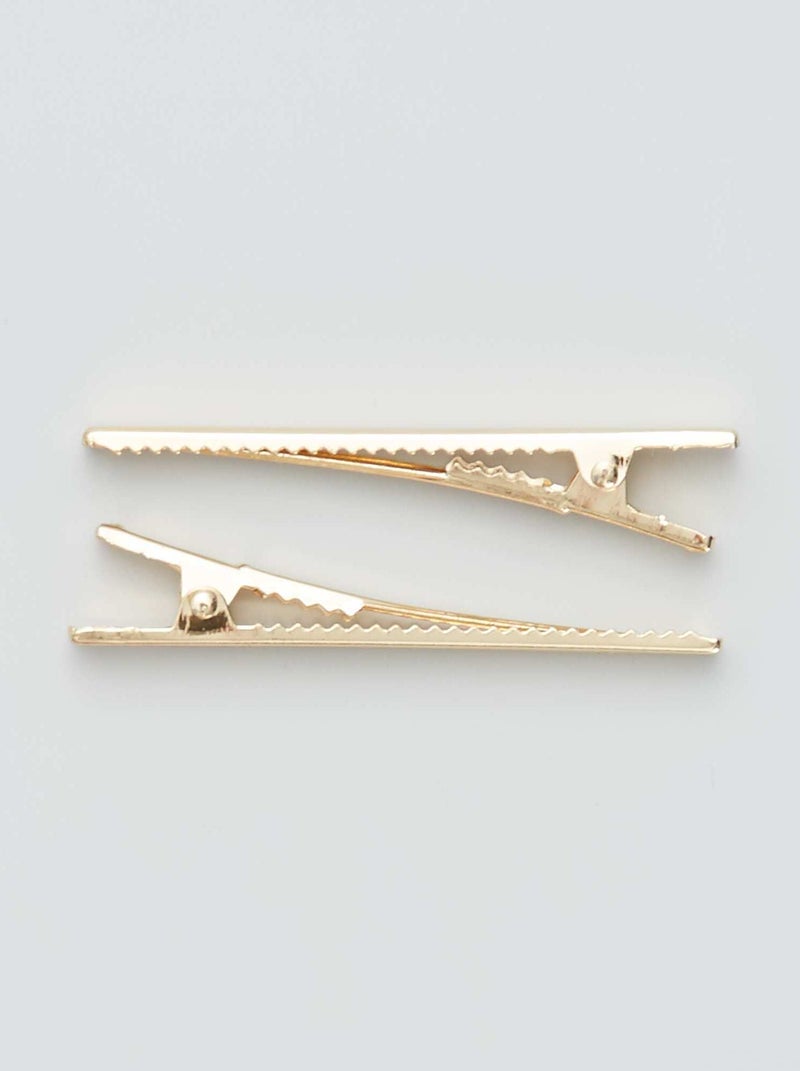 Set van 4 haarklemmen Beige - Kiabi