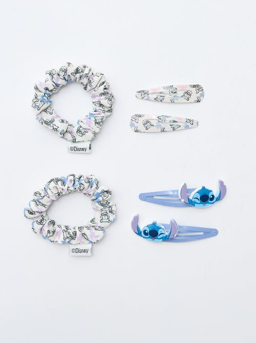 Set van 4 haarspelden + 2 elastiekjes 'Stitch' - Kiabi