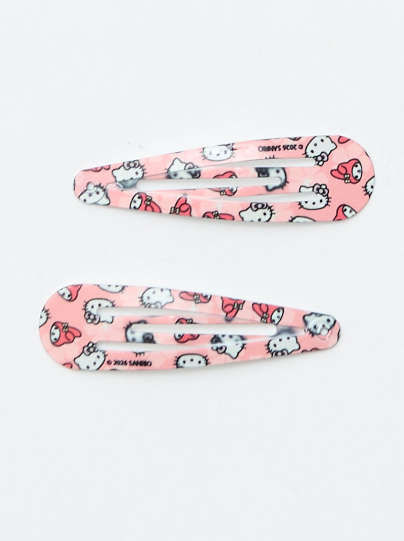 Set van 4 haarspeldjes + 1 haarelastiek 'Hello Kitty' Rose - Kiabi