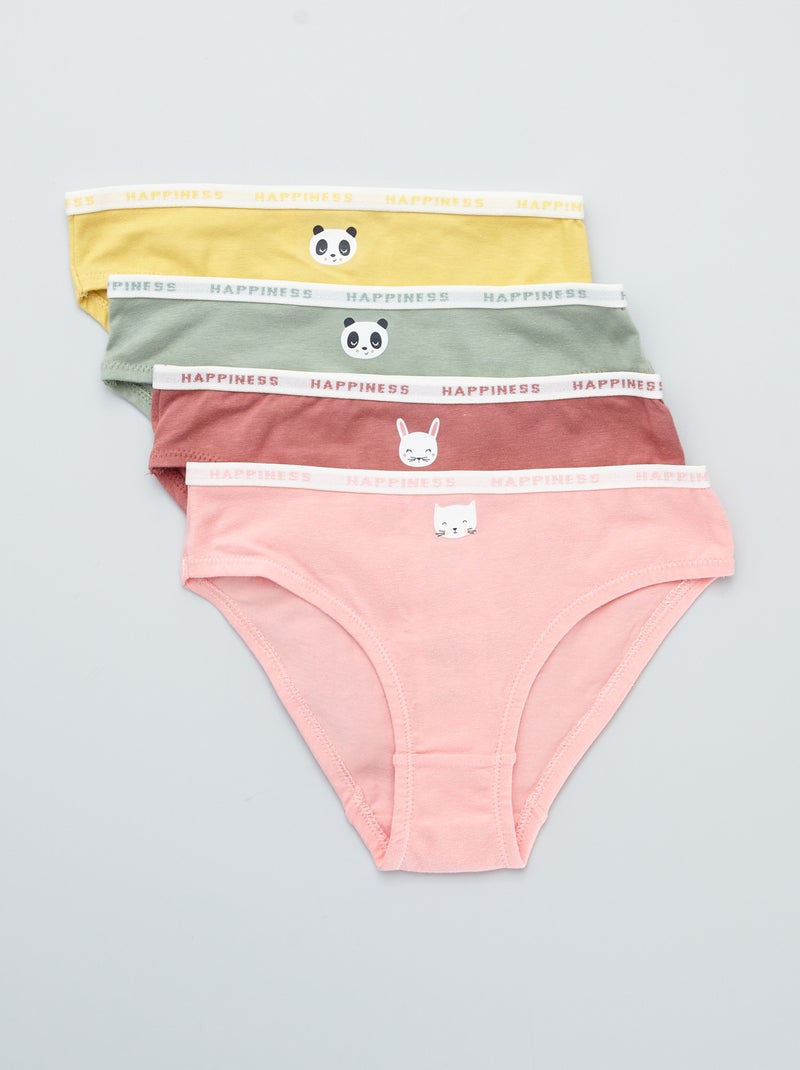 Set van 4 onderbroekjes met print GEEL - Kiabi