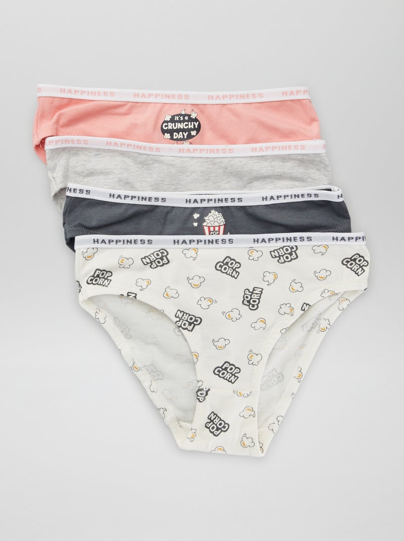 Set van 4 onderbroekjes met print ZWART - Kiabi