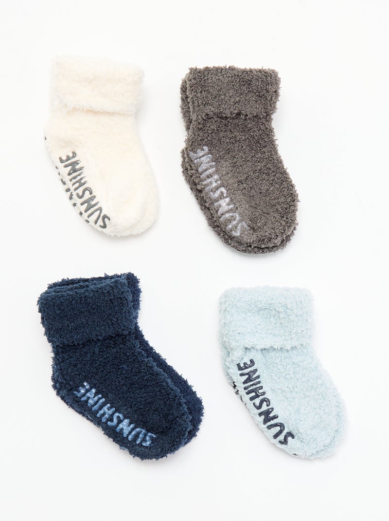 Set van 4 paar sokken Blauw - Kiabi