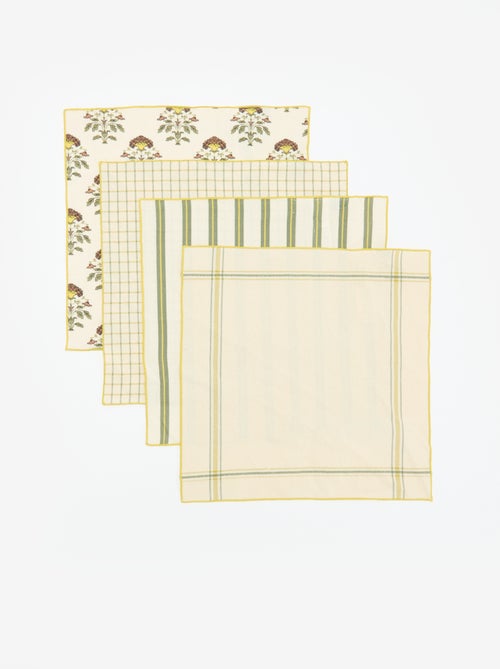 Set van 4 servetten 40 x 40 cm - Kiabi Set van 4 servetten 40 x 40 cm - Kiabi