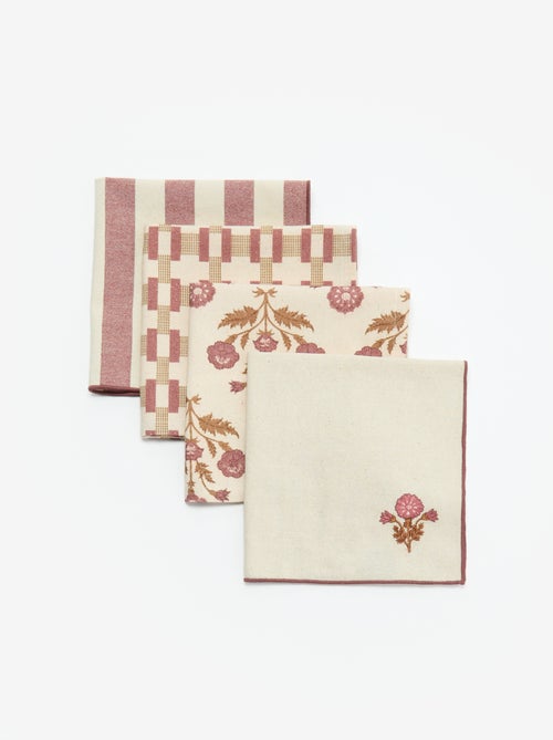 Set van 4 servetten 40 x 40 cm - Kiabi Set van 4 servetten 40 x 40 cm - Kiabi