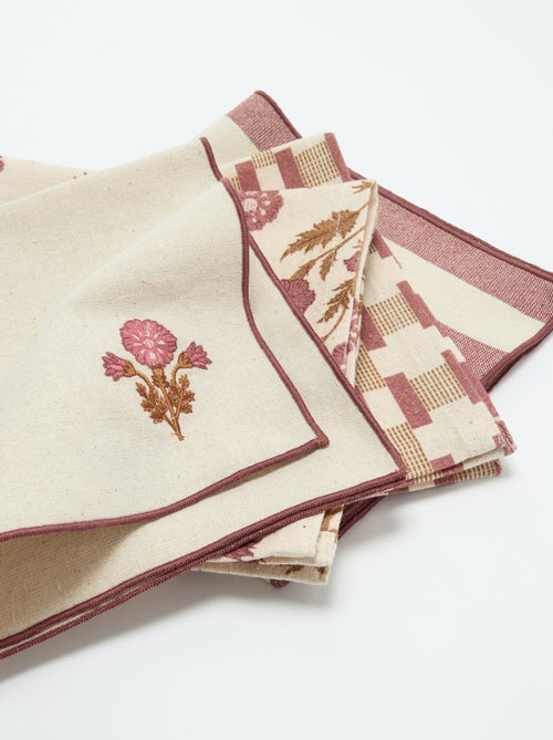 Set van 4 servetten 40 x 40 cm - Kiabi Set van 4 servetten 40 x 40 cm - Kiabi