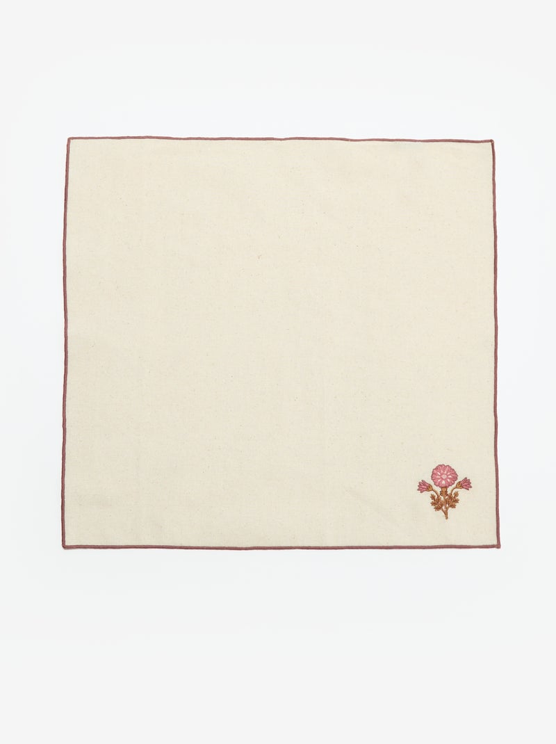 Set van 4 servetten 40 x 40 cm Rose - Kiabi