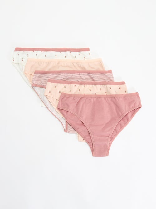 Set van 5 bedrukte slipjes - Kiabi