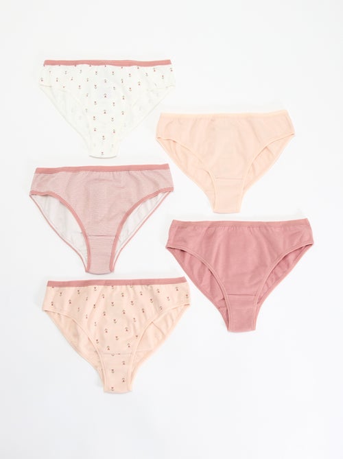 Set van 5 bedrukte slipjes - Kiabi