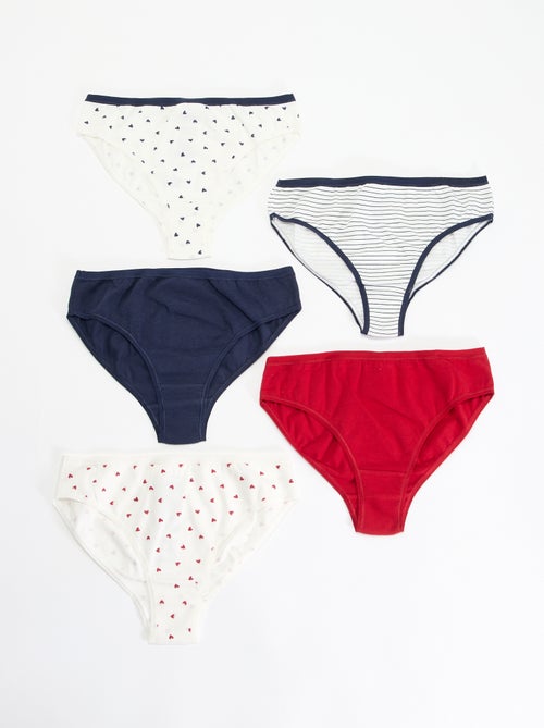 Set van 5 bedrukte slipjes - Kiabi