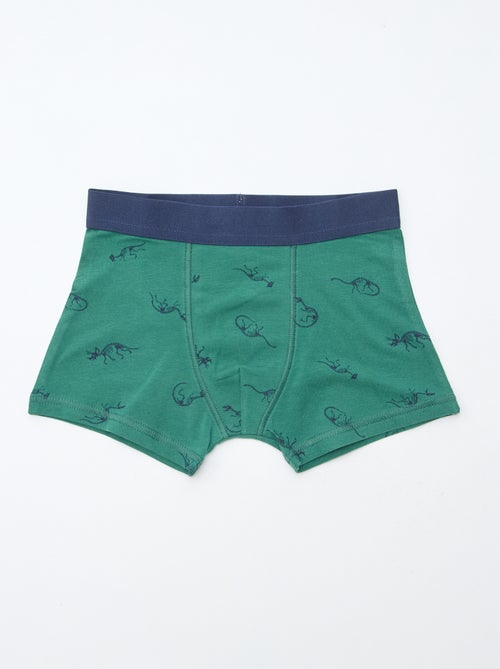 Set van 5 boxers, effen of met print - Kiabi
