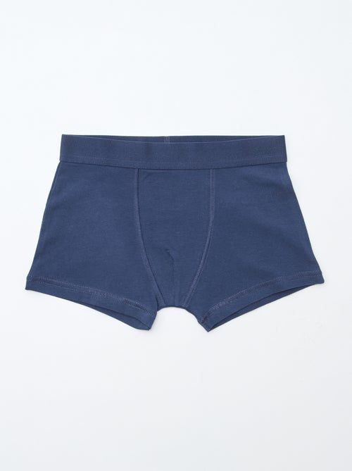 Set van 5 boxers, effen of met print - Kiabi