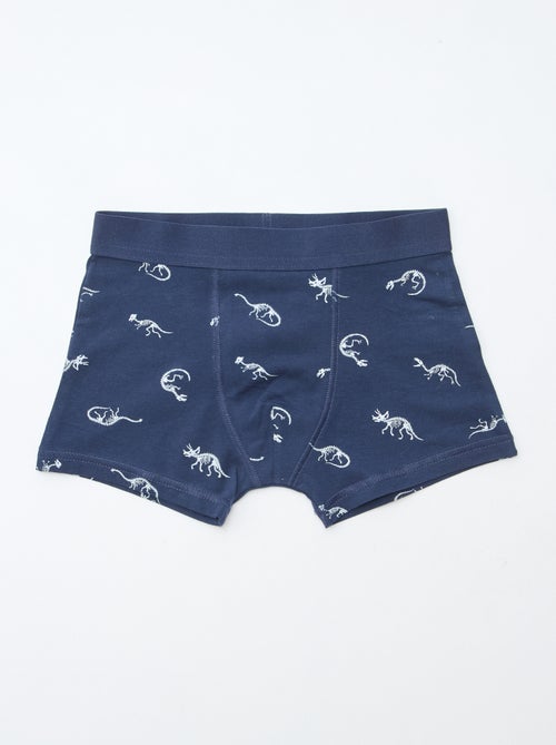 Set van 5 boxers, effen of met print - Kiabi