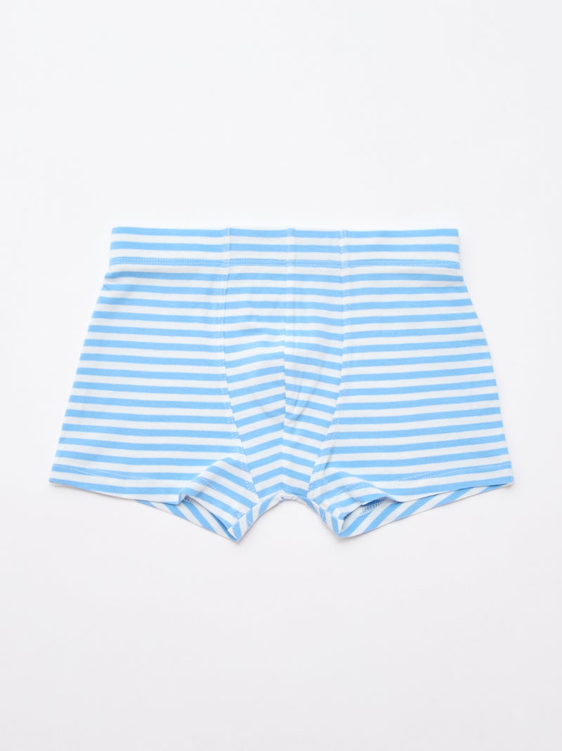 Set van 5 boxers met fantasieprint Blauw - Kiabi