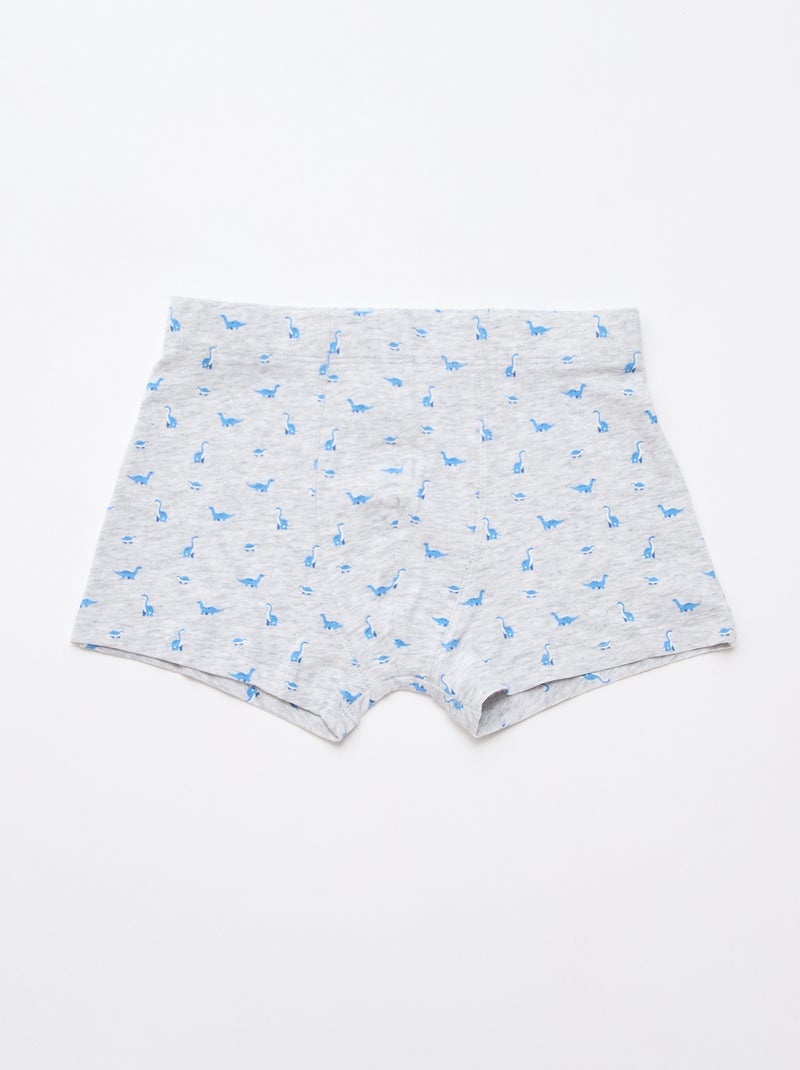 Set van 5 boxers met fantasieprint Blauw - Kiabi