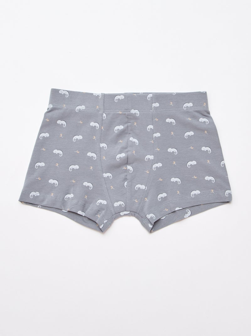 Set van 5 boxers met fantasieprint Blauw - Kiabi