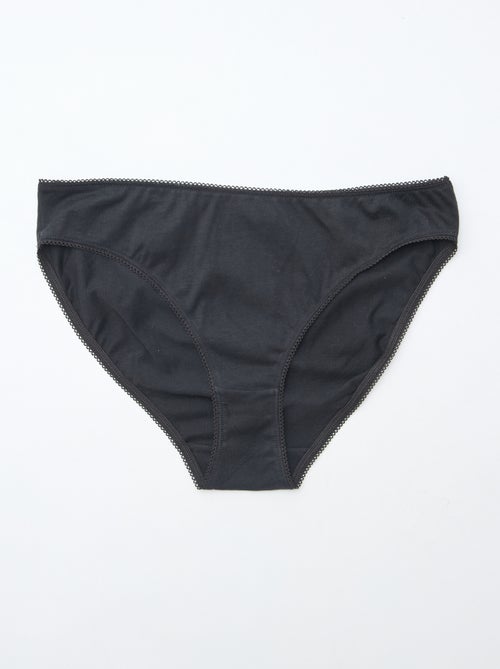 Set van 5 effen katoen onderbroekjes - Kiabi