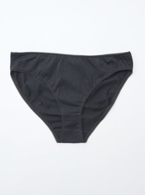 Set van 5 effen katoen onderbroekjes - Kiabi