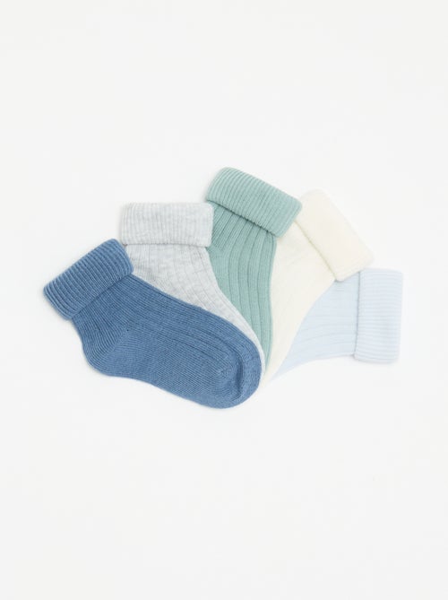 Set van 5 effen sokken - Kiabi Set van 5 effen sokken - Kiabi