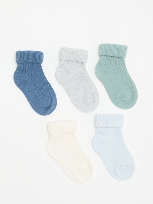 Set van 5 effen sokken - Kiabi Set van 5 effen sokken - Kiabi