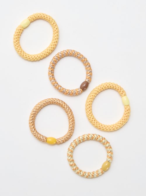 Set van 5 gekleurde elastiekjes - Kiabi