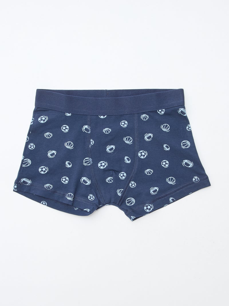 Set van 5 herenboxershorts met fantasieprint Blauw - Kiabi
