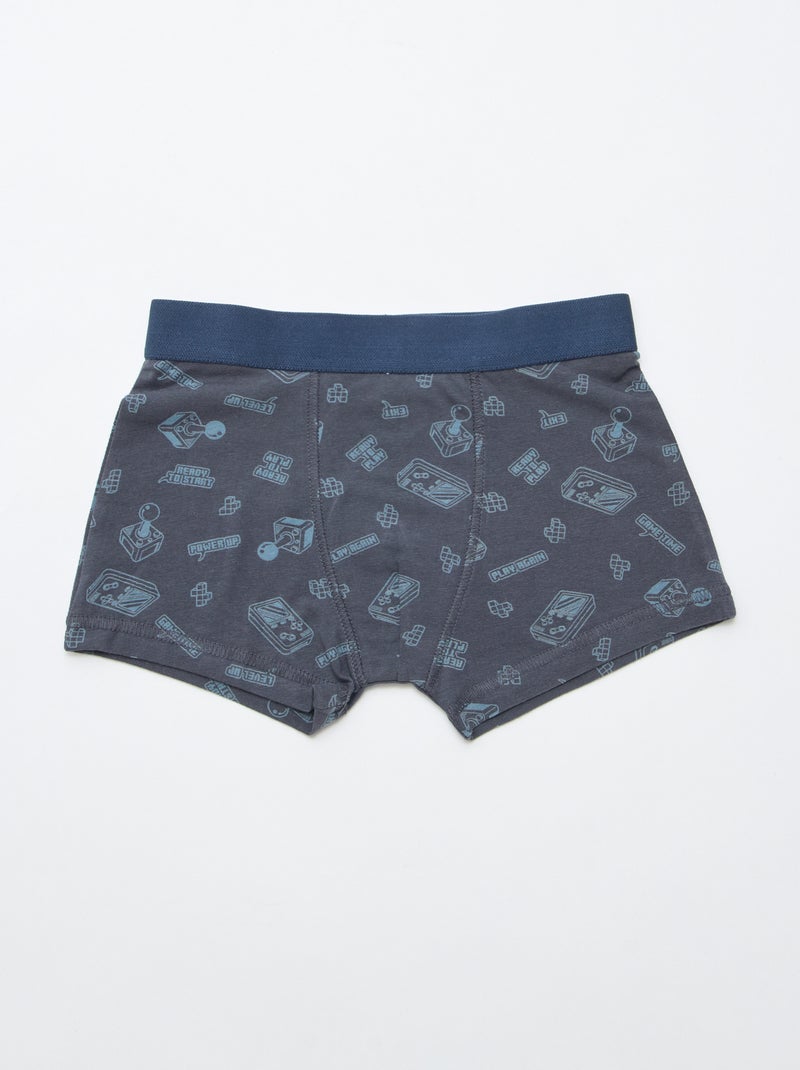 Set van 5 herenboxershorts met fantasieprint Grijs - Kiabi