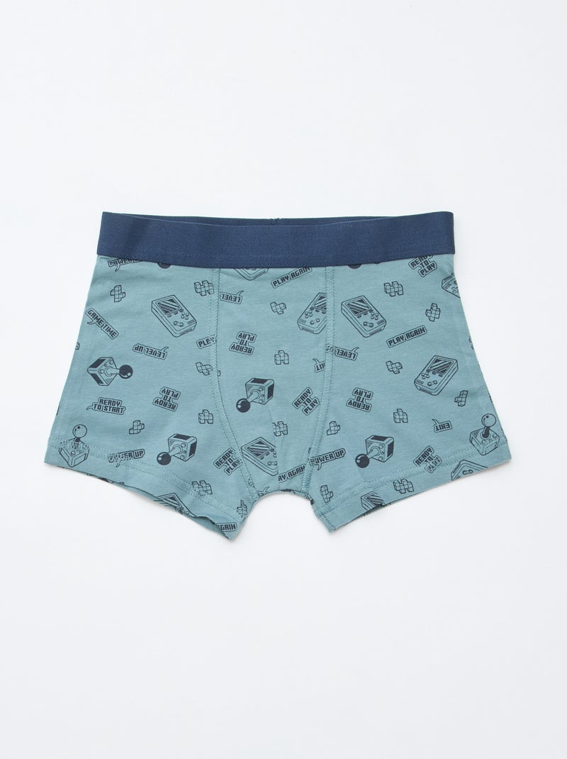 Set van 5 herenboxershorts met fantasieprint Grijs - Kiabi