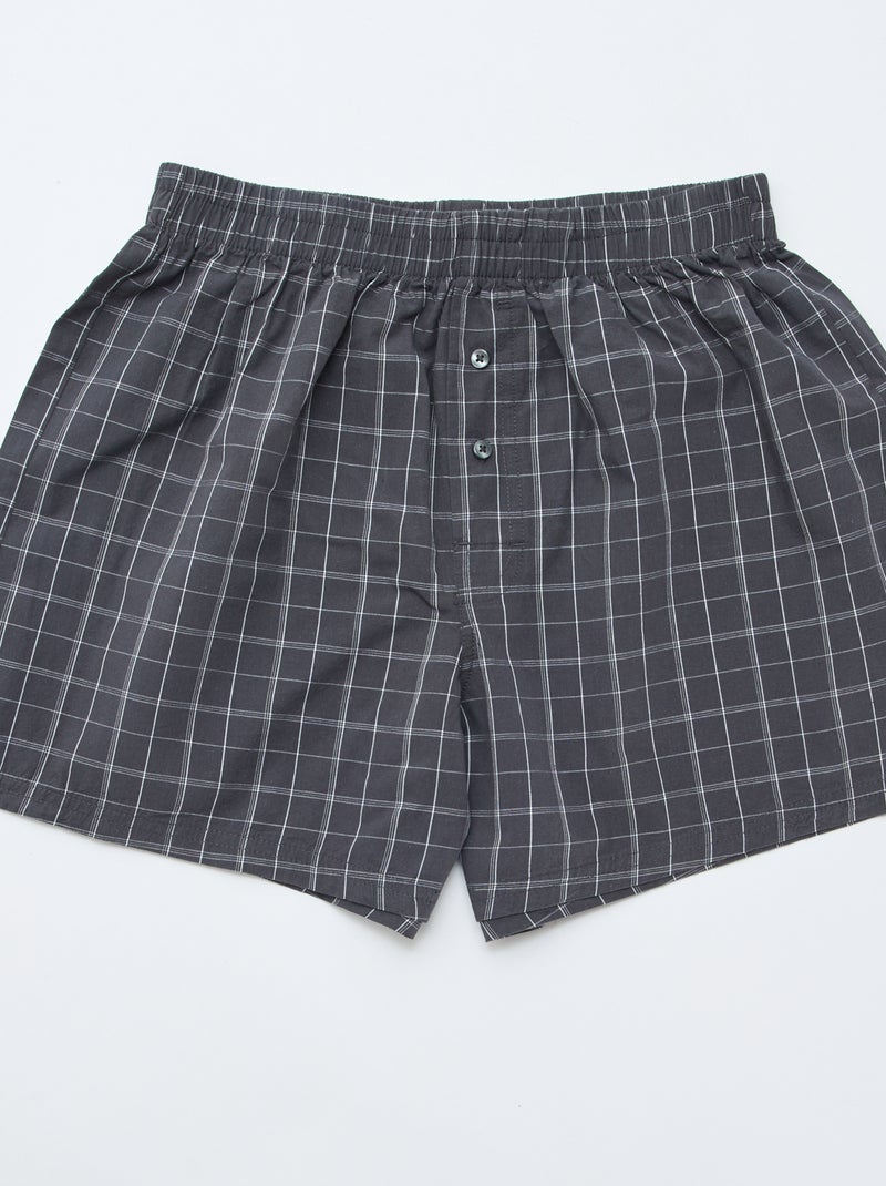 Set van 5 katoenen boxershorts Grijs - Kiabi