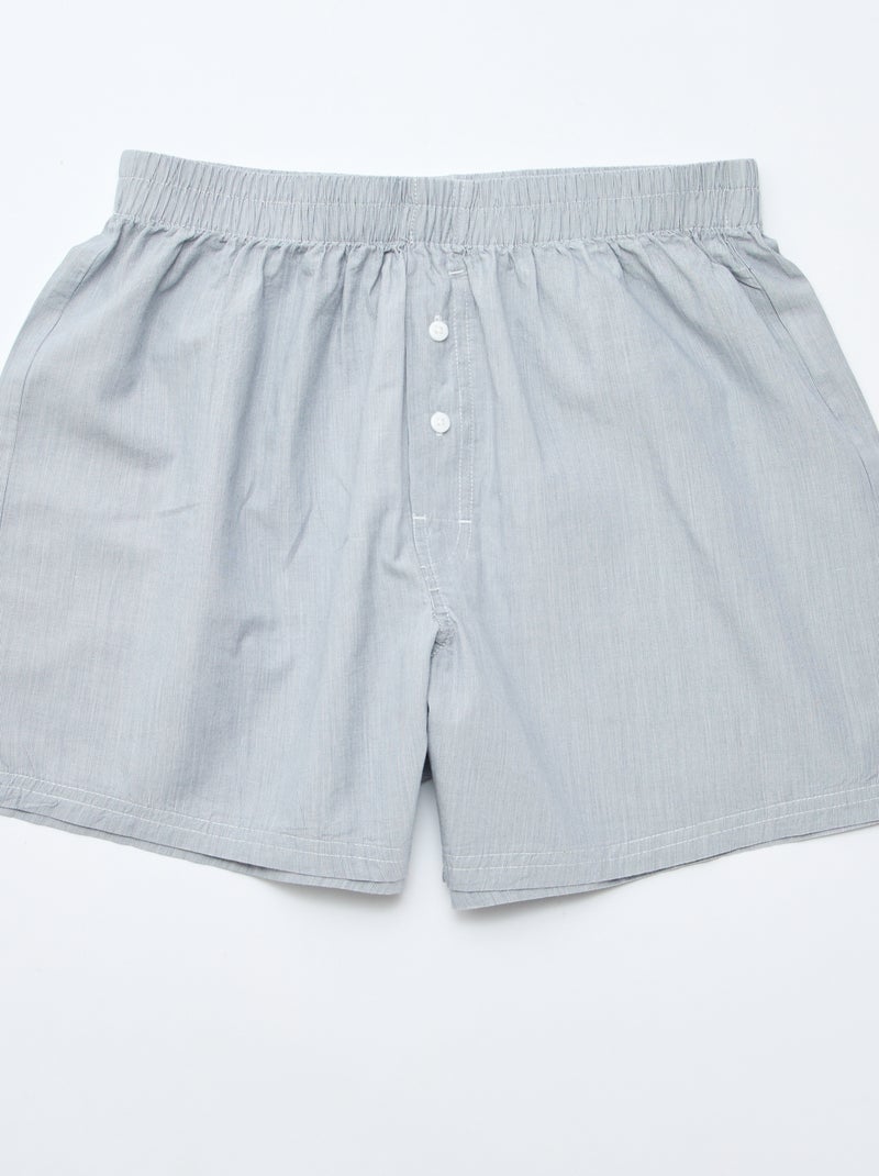 Set van 5 katoenen boxershorts Grijs - Kiabi