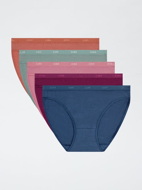 Set van 5 katoenen slips 'DIM' - Kiabi