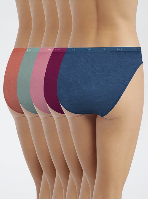 Set van 5 katoenen slips 'DIM' - Kiabi
