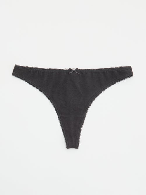 Set van 5 katoenen tanga's - Kiabi