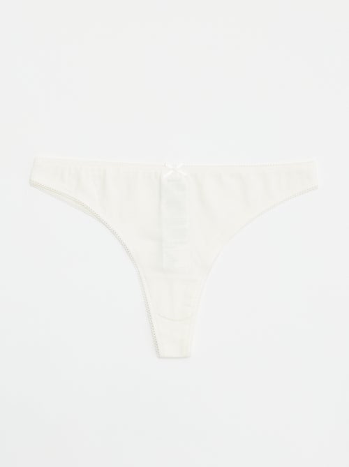 Set van 5 katoenen tanga's - Kiabi