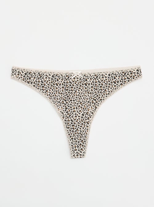Set van 5 katoenen tanga's - Kiabi
