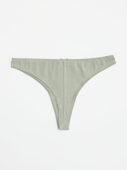 Set van 5 katoenen tanga's - Kiabi