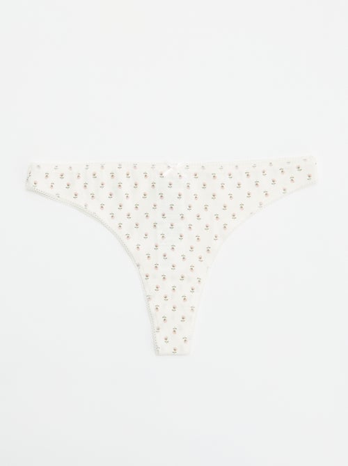 Set van 5 katoenen tanga's - Kiabi