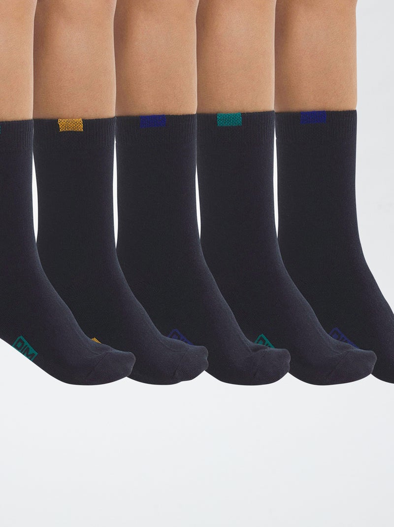 Set van 5 paar 'Dim' sokken Blauw - Kiabi