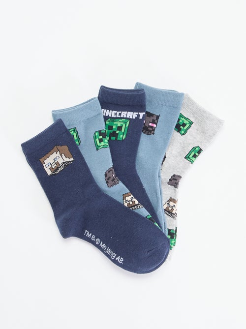 Set van 5 paar 'Minecraft' sokken - Kiabi